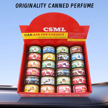Car Air Fresheners: Lemon Scent | Organic Cans | Odor Eliminator Essential | Long-Lasting | Strong Fragrance | For Home Closet