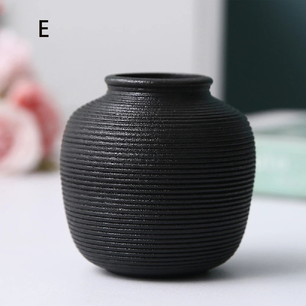 Small ceramic vases, simple home decor, living room decoration, dry flower planters, handicrafts, hydroponic vases