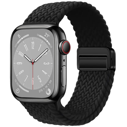 Braided Strap For Apple Watch Bands 40mm 45mm 41mm 44mm 42/46mm 49mm magnetic Bracelet iWatch series se 7 5 6 8 9 10 11 Ultra3 2