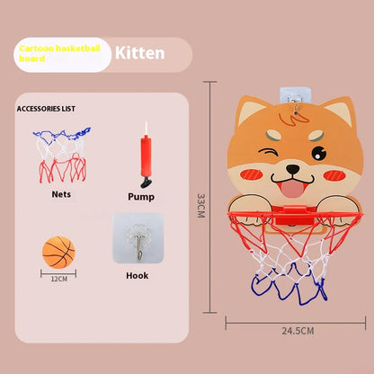 Children's Version Vertical Adjustable Lifting Basketball Rack Outdoor Home Indoor Sports Crtoon Rebound Parent-child Interacti