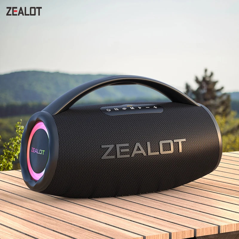 US-S97 80W High Power Portable Bluetooth Speaker RGB colorful Light Waterproof Wireless Subwoofer 360 Stereo Surround TWS FM