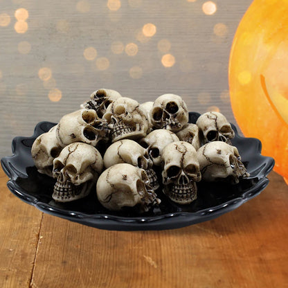 Gothic Skull Sculptures Collectable Halloween Decoration Skeleton Model Festival Theme Landscape Garden Potted Plant Decor