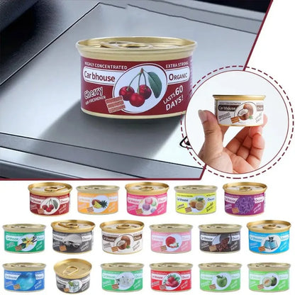 Car Air Freshener Bubble Gum Scent Perfume Canned Wood Block LongLasting Strong Aroma Auto Home Closet Deodorizer