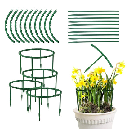 4/8PCS Plastic Plant Support Stakes, Garden Plant Stem Support Rods, Flower Vine Holder for Greenhouse, Potted Plants, Gardening
