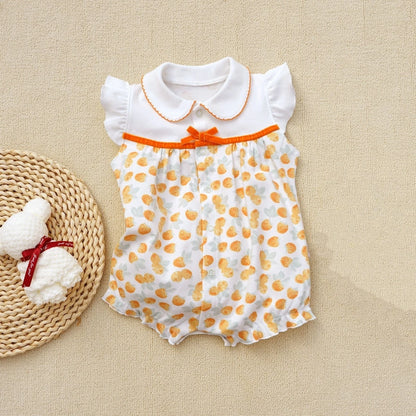 3-18 Month baby Summer clothes rompers girls overalls short Sleeve bodysuit cotton baby clothing jumpsuit newborn Girl onesies