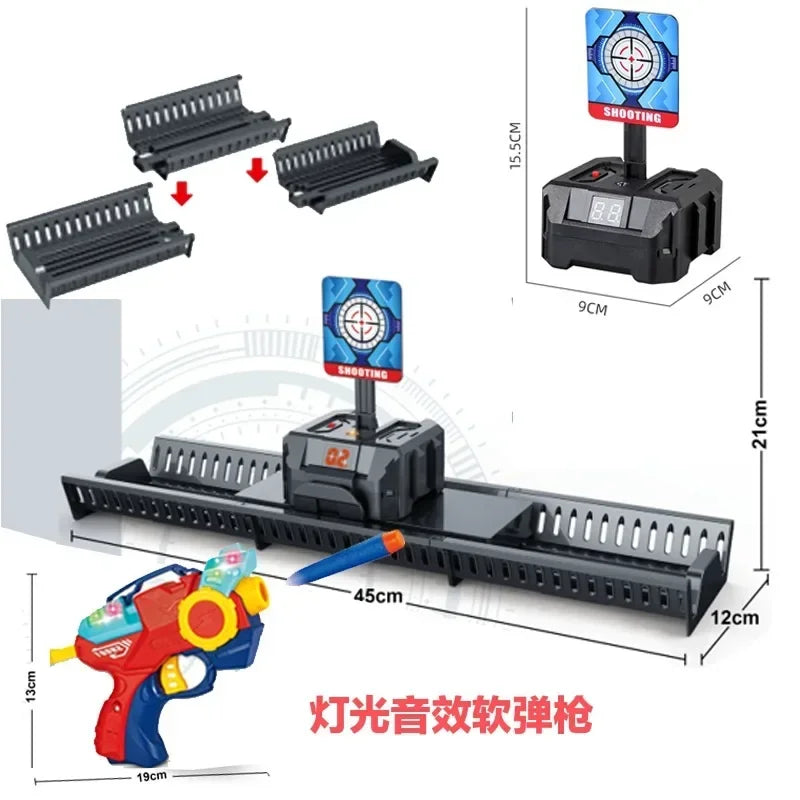 BB-Nerf Guns Suto Reset Electric Shooting Target Sccessories Sound Light Shooting Game Toys High Precision Scoring