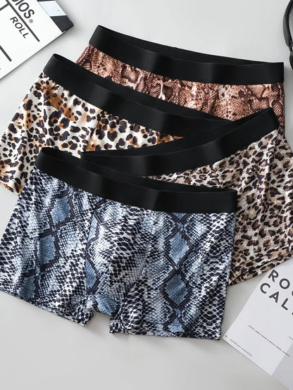 4-Pack Men's Boxer Briefs |   Casual and Breathable, Comfortable and Skin-Friendly, Men's Sports Shorts, Breathable and Stretchy, Comfortable Casual Sports Underwear, Gift for Boyfriend, Gift for Husband.