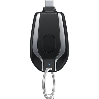 Mini Emergency Keychain Power Bank 2-in-1 Wireless Charging Watch Mobile Power Supply for Apple Watch and iPhone Xiaomi Samsung