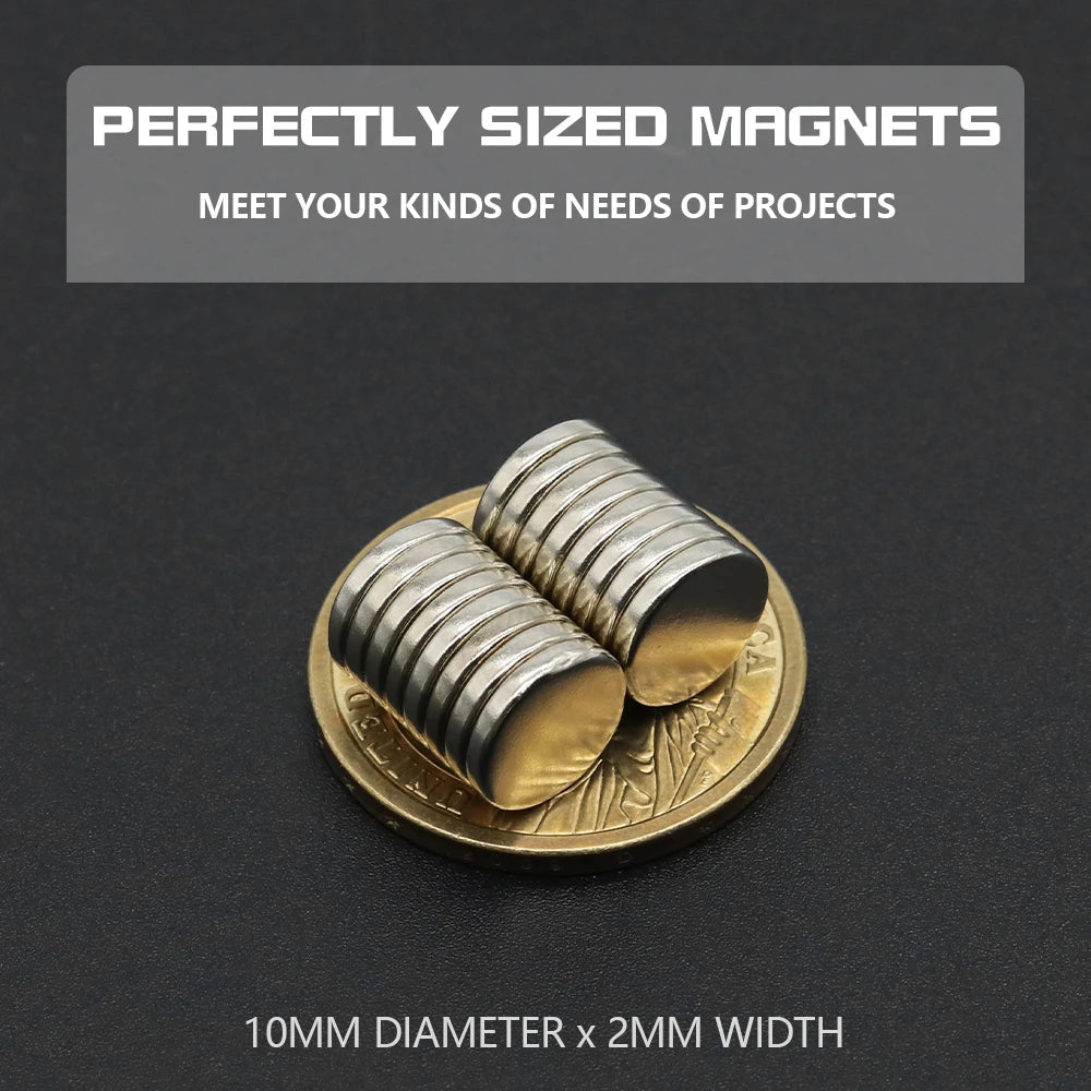 Super Powerful round Neodymium Magnet NdFeB N35 Strong Permanent Magnetic Imans for Refrigerator Various Sizes 2x2/4x2/5x1/6x2/8