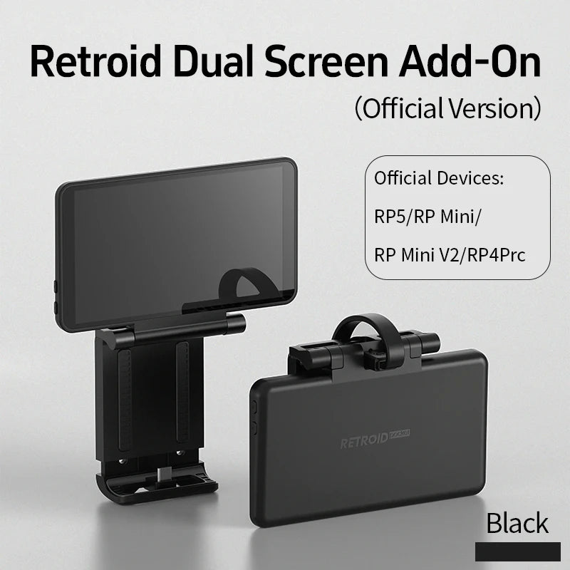 Retroid Dual Screen Add-on 5.5 inch OLED Back Clip Screen For Retroid Pocket 5 RP5/RPmini V2/RP4 Pro Extended Display Screen