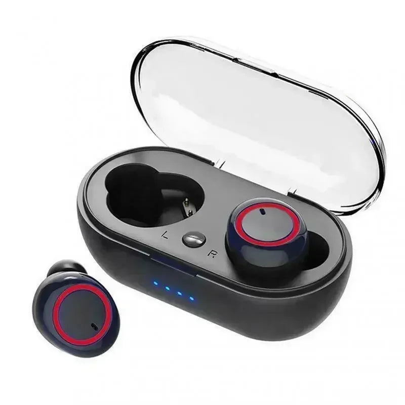 Wireless Bluetooth 5.0 Earphones 9D Stereo Headset with Mic Y50 TWS Touch Control Sport Earphones Waterproof Earbuds LED Display