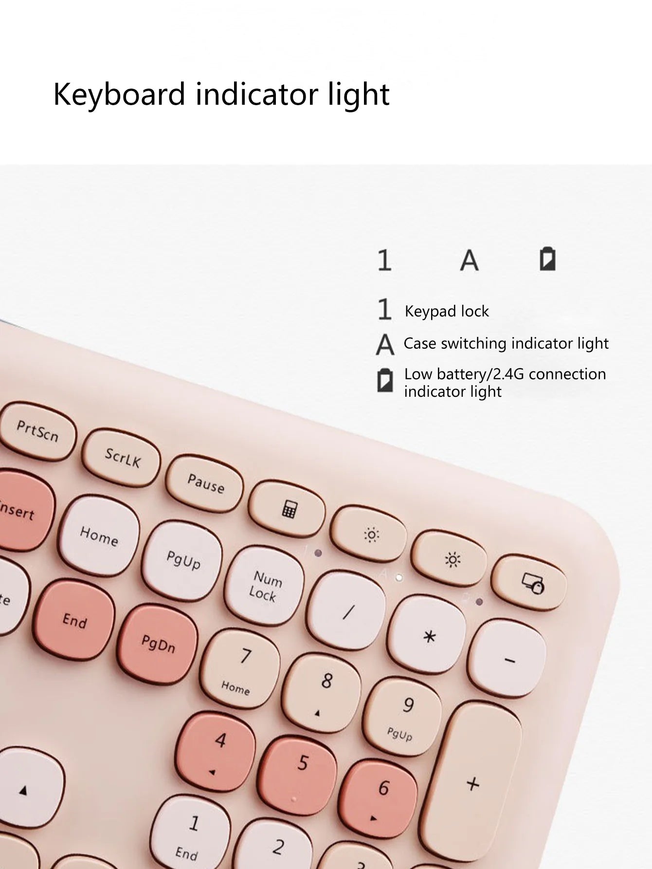 110-key color wireless keyboard and mouse set, with noise-reducing silent keys, suitable for laptops and desktop computers
