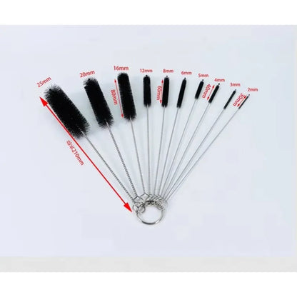 Drinking Straw Cleaning Brush Kit Reusable Tube Pipe Cleaner Nylon Stainless Steel Long Cleaning Brushes for Baby Cup Bottles