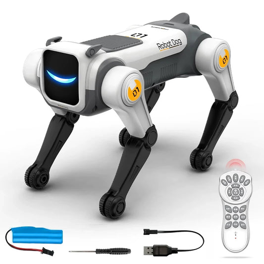 RC Mechanical Dog Intelligent AI RC Robot Dog Voice Command Programmable Singing Dancing Electronic Stunt Bionic Smart Robot Dog