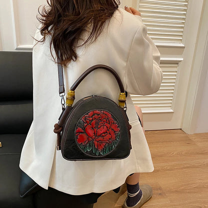 Retro Handbag Women's 3D Printed Shoulder Bag Luxurious Designer Diagonal Cross Bag Office Mom Classic Handbag Brand Torebki