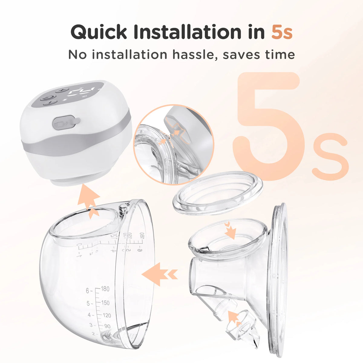 Electric Breast Pumps, 12 Levels & 3 Modes Wearable Breastpump Hands Free BPA Free LCD Display, Painless Wireless Breastfeeding