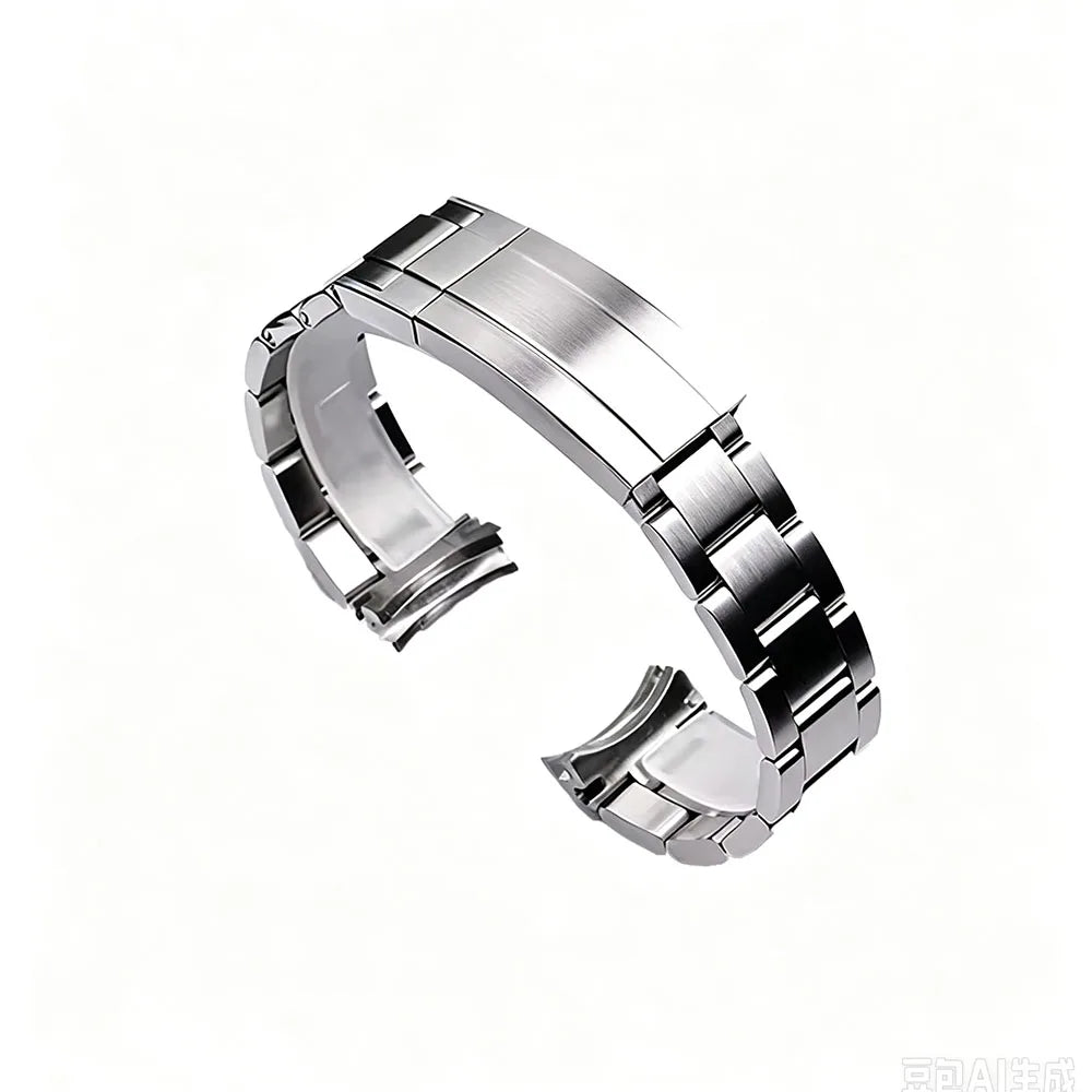 20mm 21mm For Rolex SUBMARINER DAYTONA SUP GMT Fit NH35 NH36 Curved End Interface Men's Oyster Solid Stainless Steel Watchband