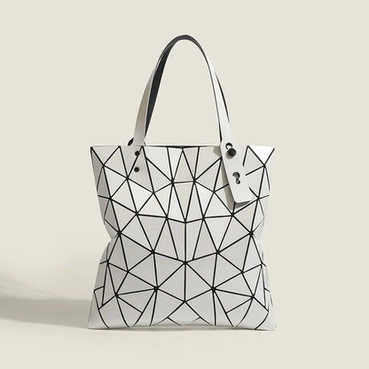 2026 Summer New Trendy Geometric Patchwork Rhombus Tote Bag Versatile Large Capacity Floral Handbag Shoulder Shopping Bag