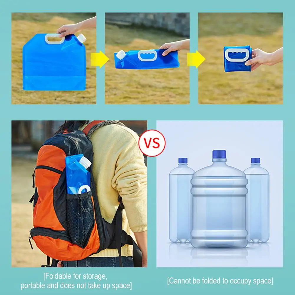 5/10l Portable Camping Water Bag Foldable Drinking Water Bucket Large