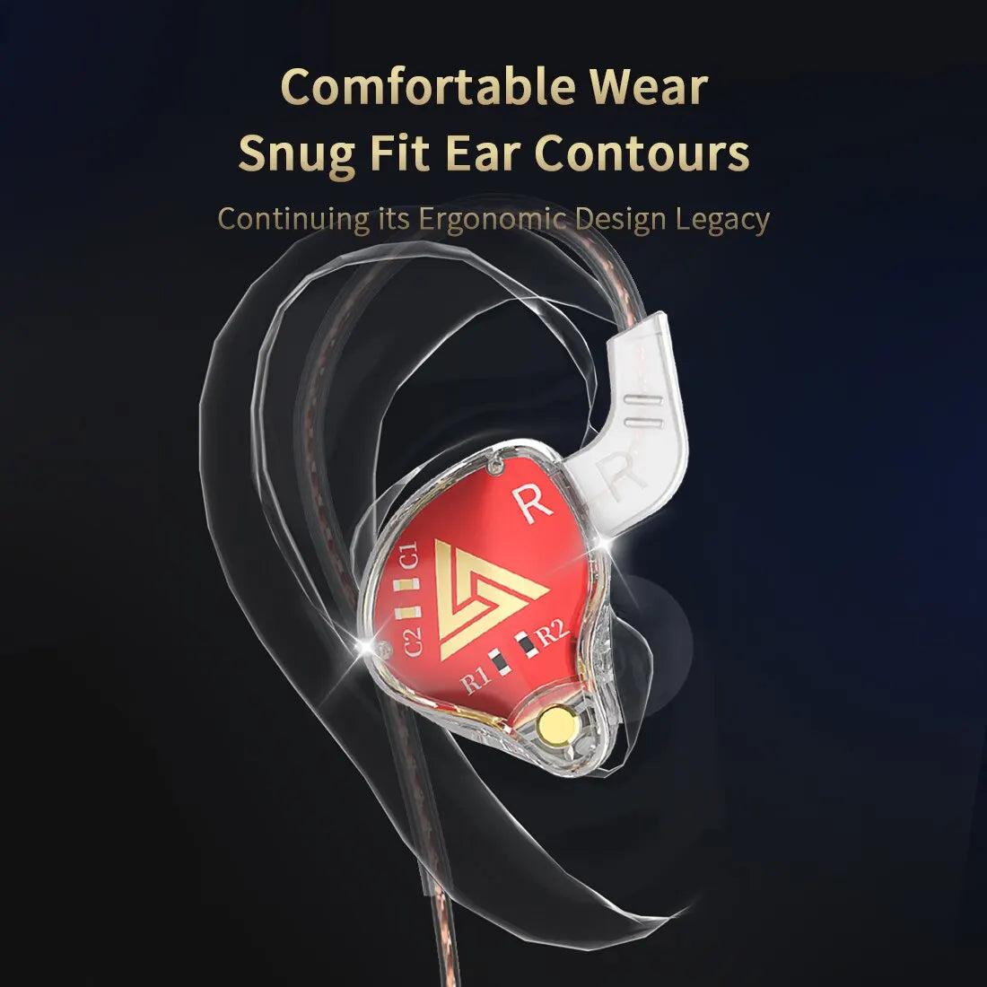 QKZ AKX 3.5mm In-ear Wired Earphones Dynamic HIFI Bass Earbuds Monitor Headphone Sport Noise Cancelling Headset