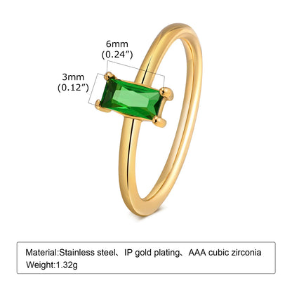 Minimalist Water Drop White Zircon Women Ring, Wave Drop Stainless Steel Ring, 18K Gold Plated Waterproof Luxury Jewelry