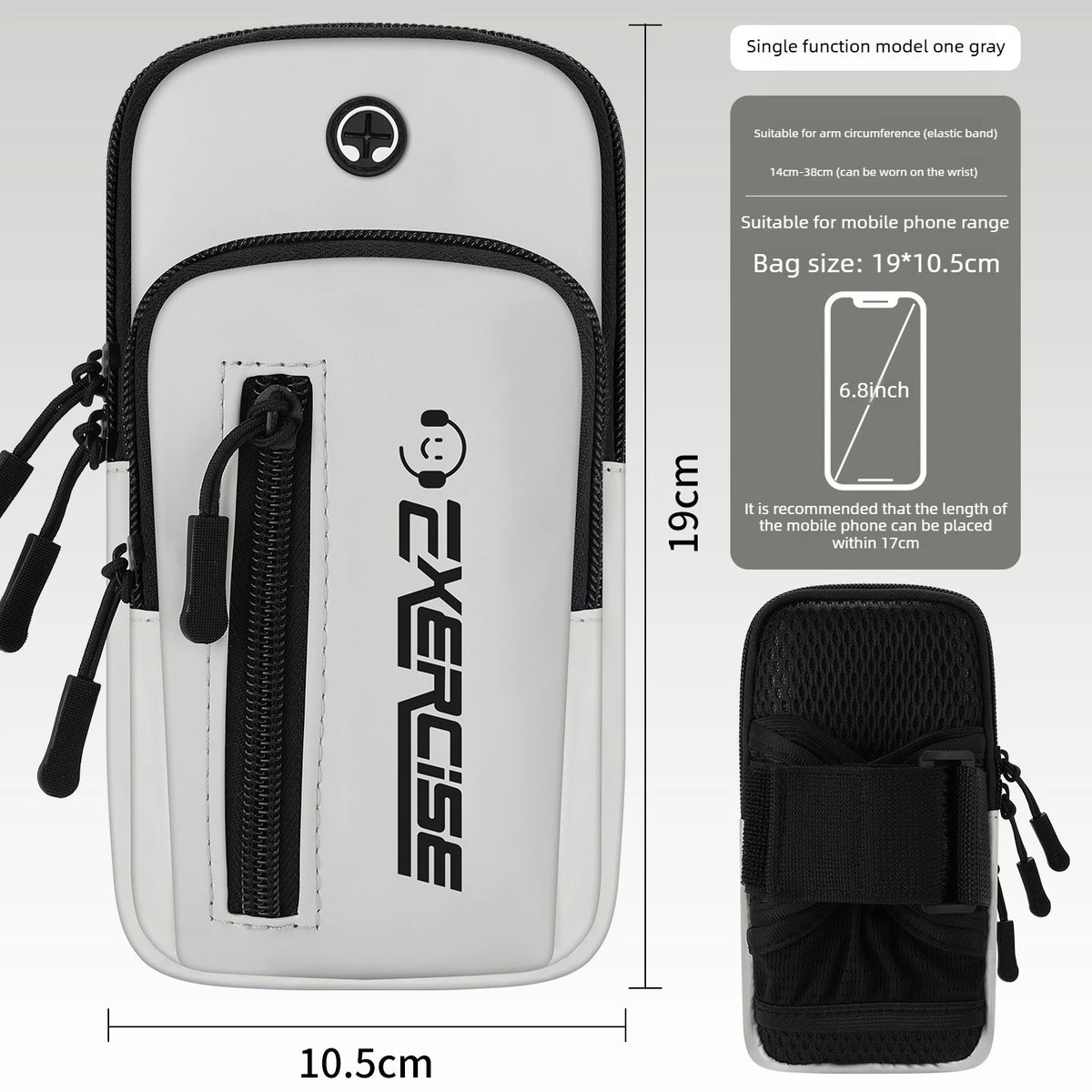 Haissky Multifunction Wrist Running Bags For iPhone 17 16 15 14 Pro Max Air Plus Zipper Outdoor Cycling Fitness Phone Arm Pouch