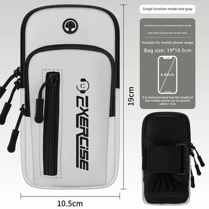 Haissky Multifunction Wrist Running Bags For iPhone 17 16 15 14 Pro Max Air Plus Zipper Outdoor Cycling Fitness Phone Arm Pouch