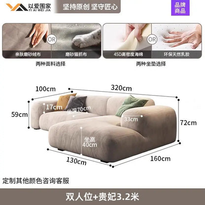 Comfortable Lounge Divano Soggiorno Di Lusso Luxury Furniture  Modern Living Room Sofas Minimalist Sectional Puff Corner Sofa