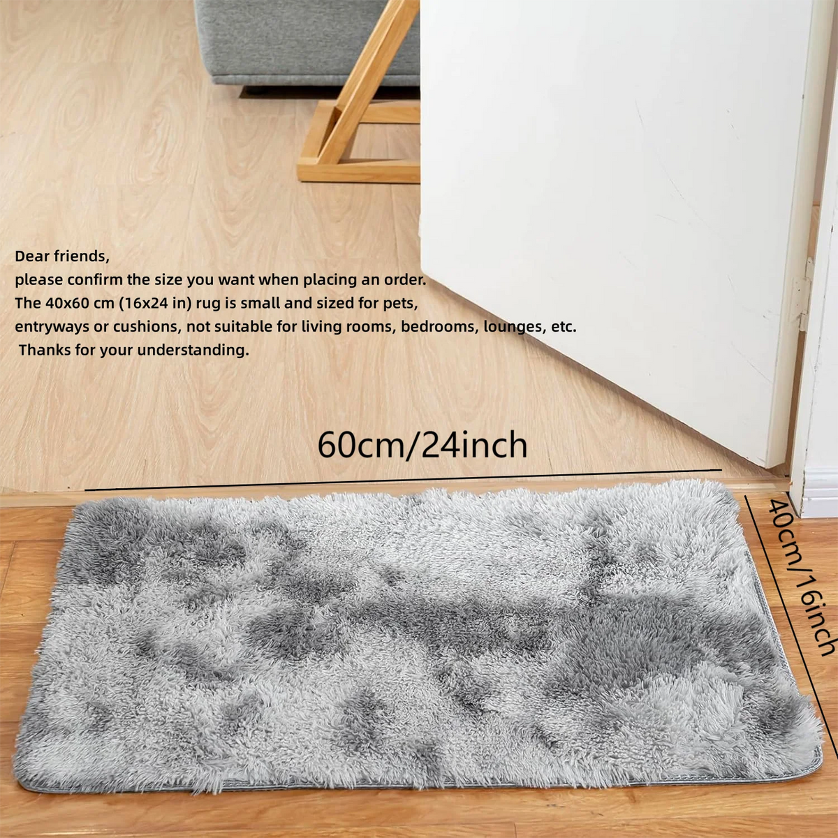 VIKAMA Tie-Dye Plush Carpet Living Room Decoration Soft Fluffy Home Mat Children's Room Baby Crawling Non-Slip Blanket