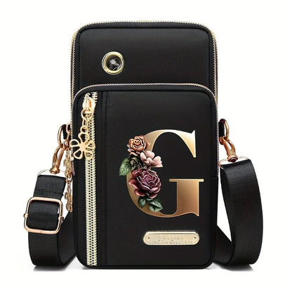 Huaben Letter Z Printed Fashion Casual Messenger Bag Change New Nylon Cloth New Mobile Phone Bag Women's Bag