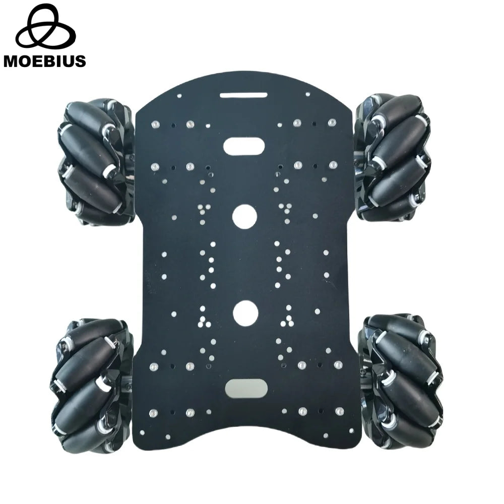 20KG Load 4WD 97mm Mecanum Wheel Robot Car Chassis Kit with DC 12V Hall Motor for Arduino Raspberry Pi DIY Project STEM Toy