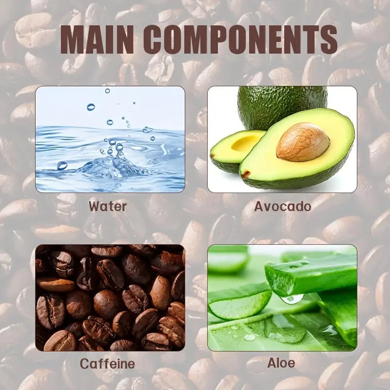 Natural caffeine powerful moisturizing and firming eye cream 20g, used for puffiness and dark circles. After use, it lifts the eye area, reducing wrinkles and signs of aging, and lightens the appearance of sagging skin