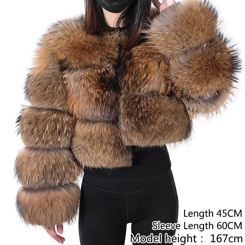 2023 Natural Real Fox Fur Coat Women Winter Warm Luxury Fur Jacket Detachable Long Sleeves Female Vest Furry Coats Outerwear