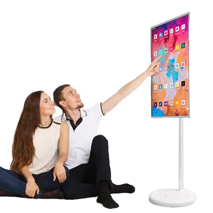 24 Inch Smart TV with Capacitive Touchscreen Portable Design Android Mini TV for Home Kitchen Bedroom Office Professional Pro