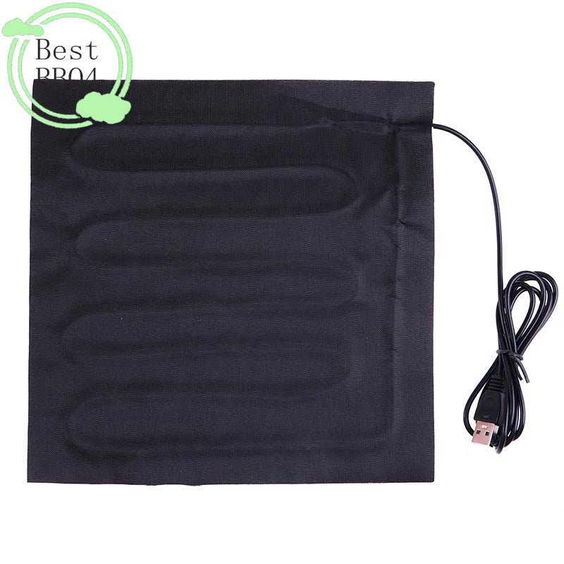 (BBQ4)USB 22x22cm 5V Pet Warmer Heating Pad Electric Heater Pad Winter Warm Carpet Carbon Fiber Heating Pad Hand Warmer