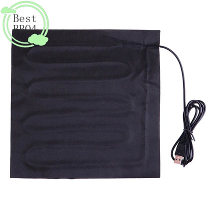 (BBQ4)USB 22x22cm 5V Pet Warmer Heating Pad Electric Heater Pad Winter Warm Carpet Carbon Fiber Heating Pad Hand Warmer