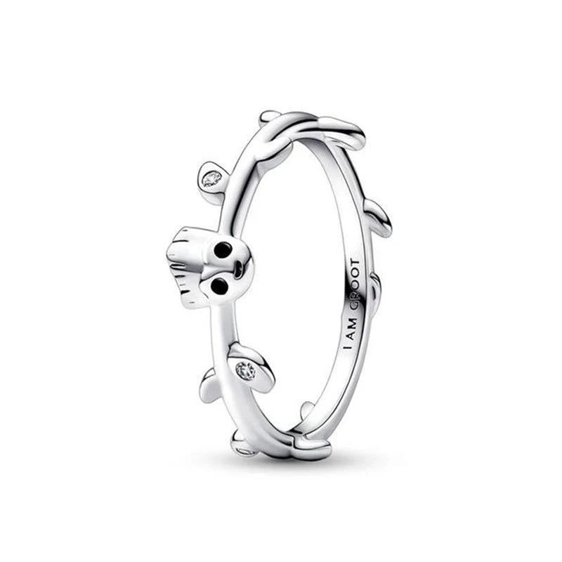 925 Sterling Silver Red Luminous firefly Heart Stone Snowflake Daisy Ring Rings Wedding Fashion Fine Jewelry For Mother Day