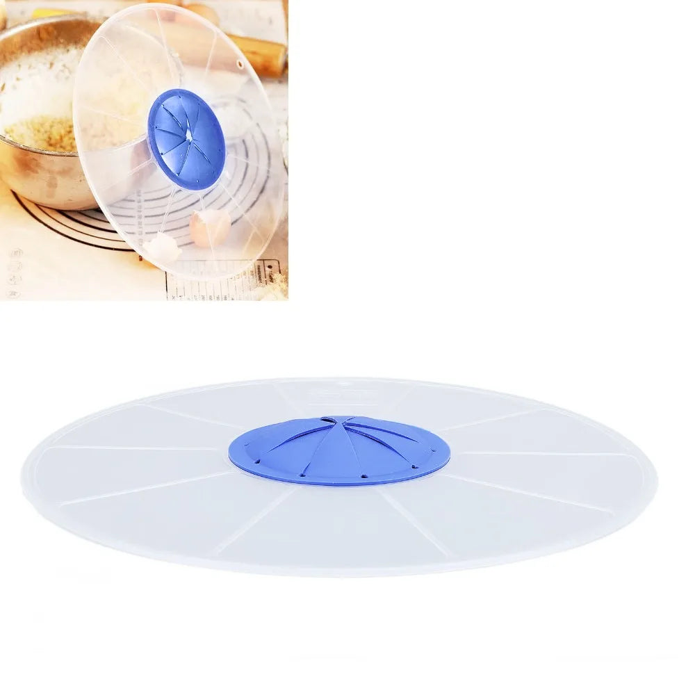 Durable PP Silicone Mixer Splatter Guard Round Transparent Anti Splash Cover Multifunctional Splash Cooking Guard Baking