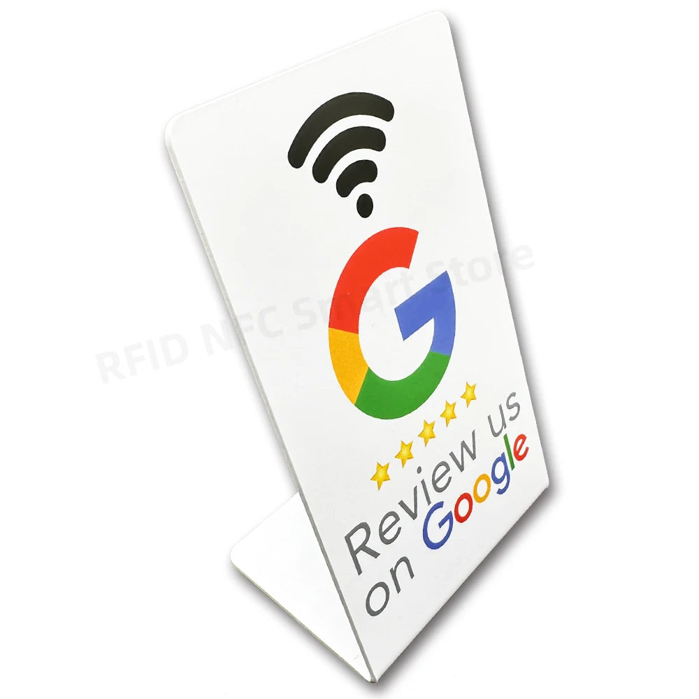 NFC Stand 13.56MHz Programmable Google Reviews NFC Stand Table NT/AG215 504 Bytes Google Review Display NFC Card Reviews Stand