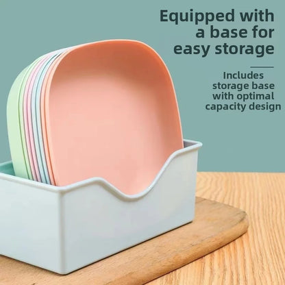 1 Set Dish Square Snack Plate With Storage Box For Home Kitchen Party Snacks Fruits Home Kitchen Accessories