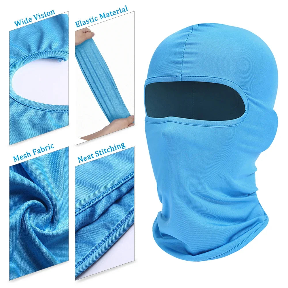 Balaclava Full Face Mask Hiking Cycling Camping Hunting Airsoft Cap Bike Head Cover Summer Men Women Ski Mask Hiking Scarves