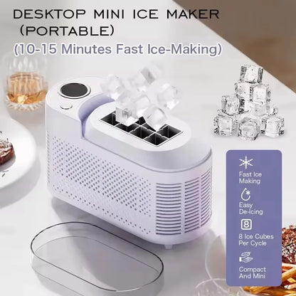 Portable Outdoor Camping Car 8 Grids DV12V Desktop Ice Maker Machine Electric Power RV Quick Freezing Bottled Water Maker