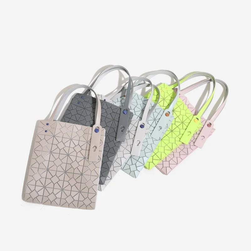 Fashion Geometric Diamond Tote Bag 2026 Versatile Six-grid Large-capacity Commuter Portable Armpit Bag New Style Handbags