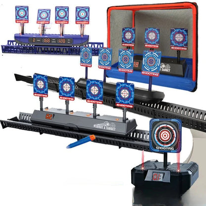 BB-Nerf Guns Suto Reset Electric Shooting Target Sccessories Sound Light Shooting Game Toys High Precision Scoring