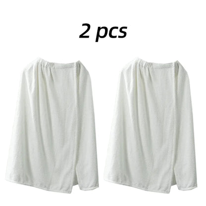 Women's Wearable Bathrobe Towel - 1/2 Pcs Quick Dry Soft Spa Wrap | Easy Care Contemporary Design for Home & Spa