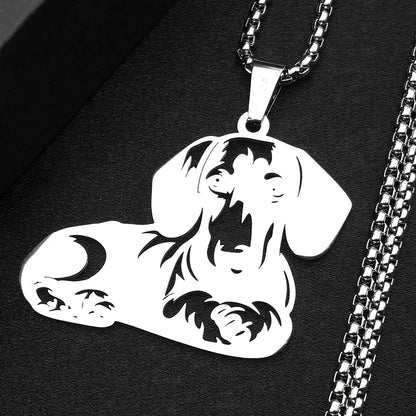 Dachshund Dog Chain For Women Men Stainless Steel Silver Color Lovely Animal Family Pet Fashion Necklace Jewelry Accessory
