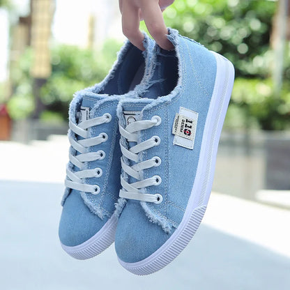 Ladies Versatile Canvas Shoes New Casual Comfort Shoes Student White Sports Flat Fashion Light Women's Sneakers Zapatos Mujer
