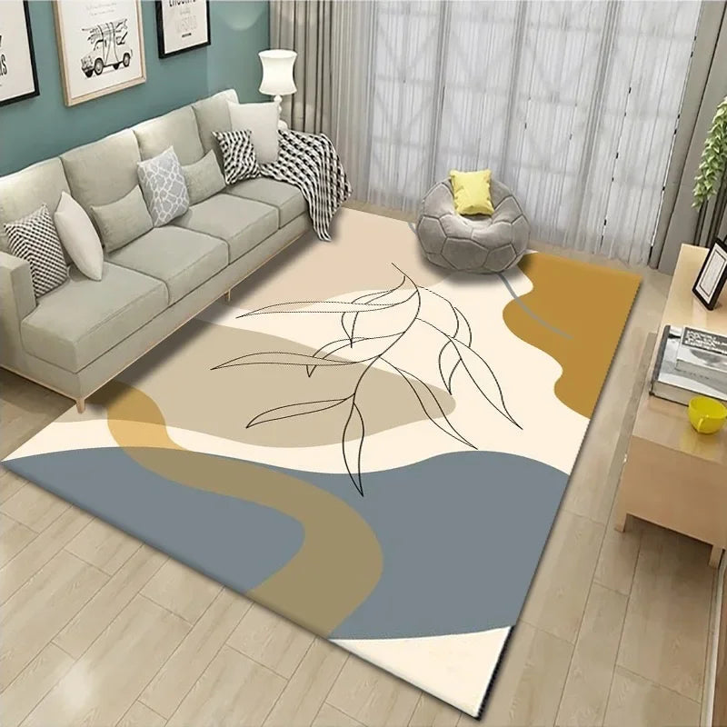 VIKAMA Simple And Light Luxury Living Room Carpet, Bedroom Anti-Slip And Anti-Stain Sofa, Coffee Table Carpet, Home Decoration