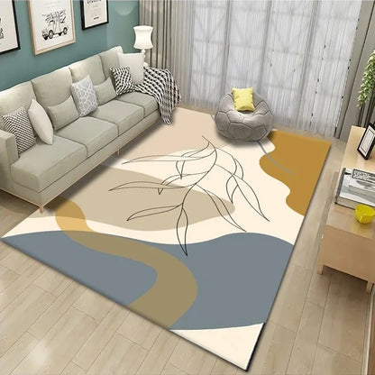 VIKAMA Simple And Light Luxury Living Room Carpet, Bedroom Anti-Slip And Anti-Stain Sofa, Coffee Table Carpet, Home Decoration