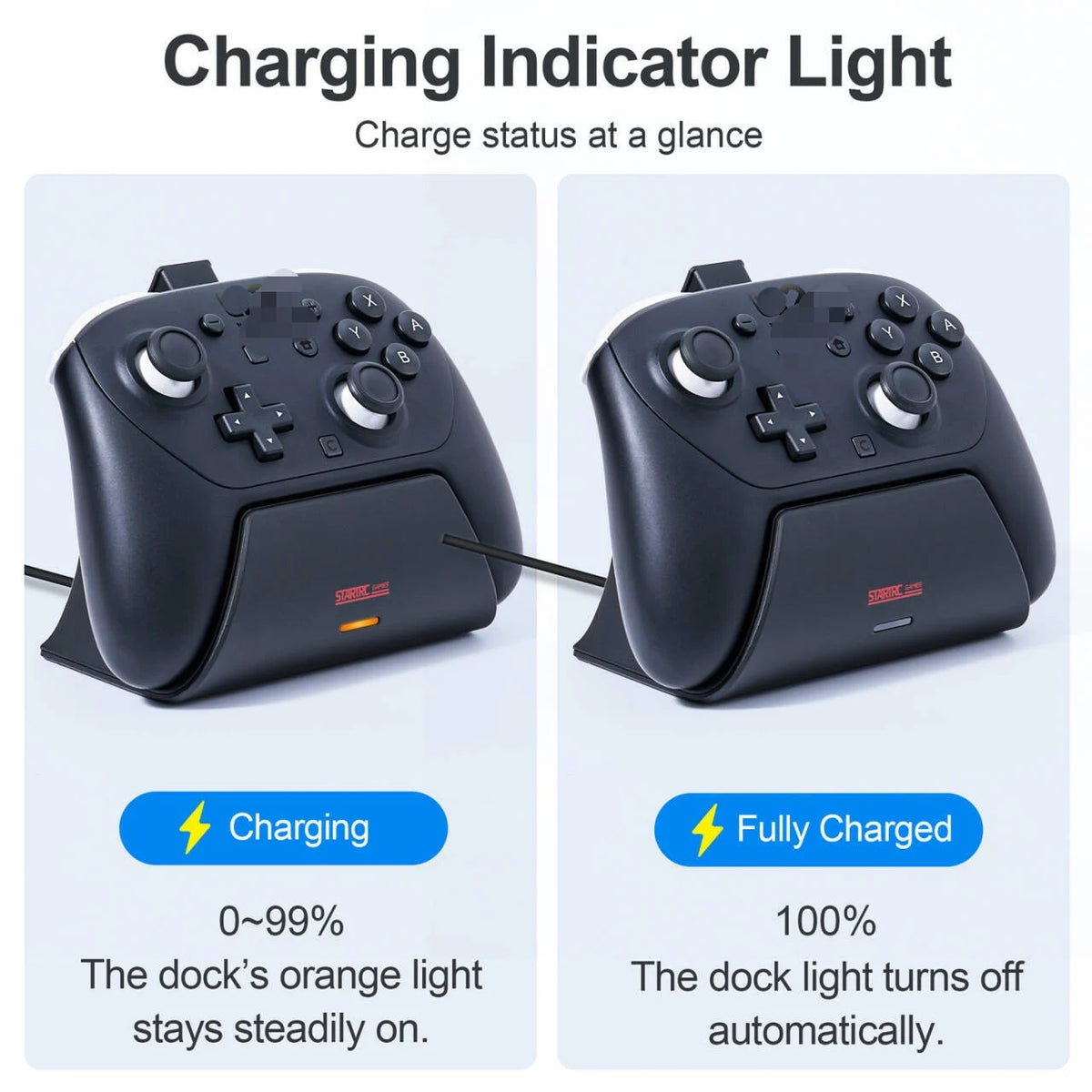 Charging Dock Station For Switch2 Pro Game Controller Fast Charger With Led Indicator Light For Nintendeo Switch 2 Accessory